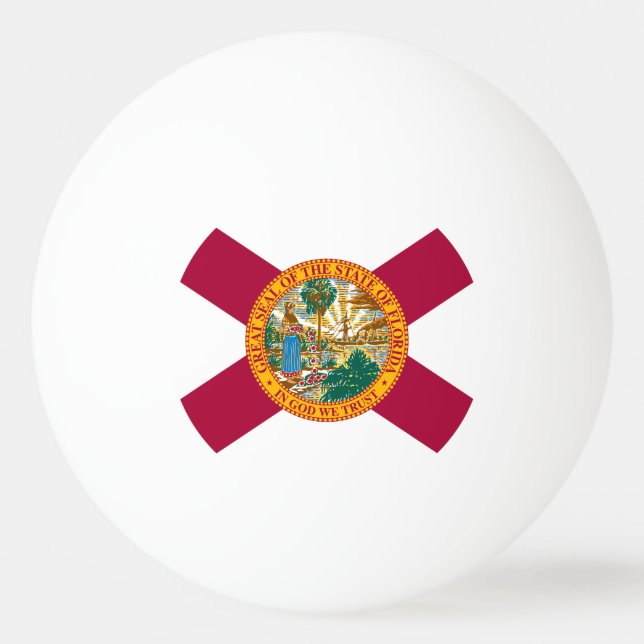 Staatsflagge Florida Tischtennisball (Rückseite)