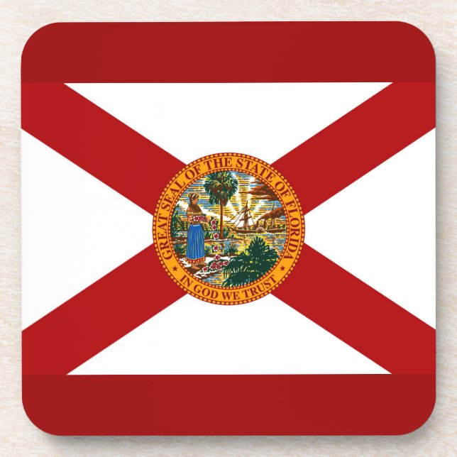 Staatsflagge Florida Untersetzer (Vorderseite)