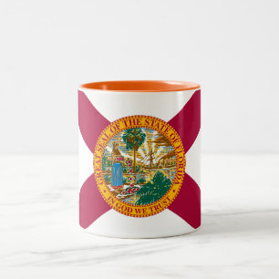 Staatsflagge Florida Zweifarbige Tasse