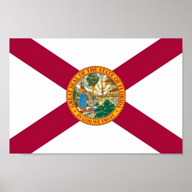 Staatsflagge Floridas Poster (Vorne)
