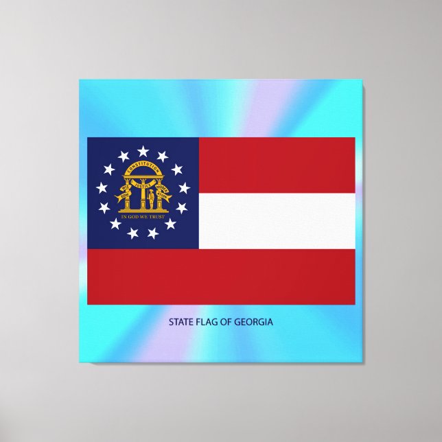 Staatsflagge Georgiens Leinwanddruck (Vorderseite)