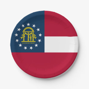 Staatsflagge Georgiens Pappteller