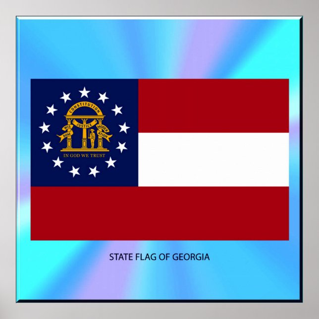 Staatsflagge Georgiens Poster (Vorne)