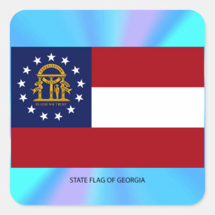 Staatsflagge Georgiens Quadratischer Aufkleber