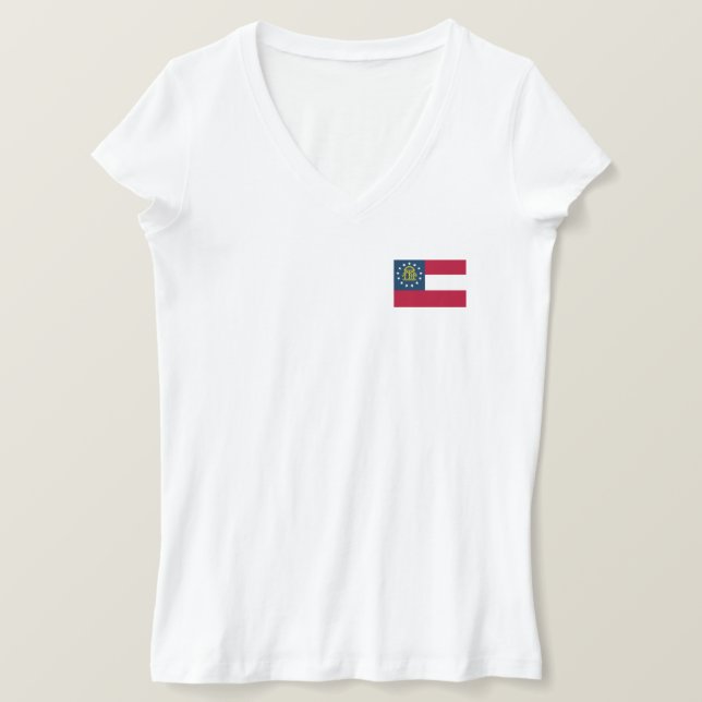 Staatsflagge Georgiens T-Shirt (Design vorne)