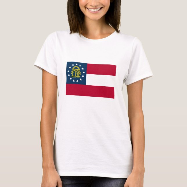 Staatsflagge Georgiens T-Shirt (Vorderseite)