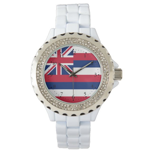 Staatsflagge Hawaii Armbanduhr (Vorderseite)