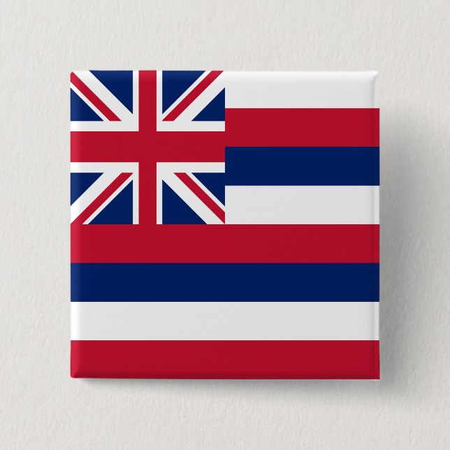 Staatsflagge Hawaii Button (Vorderseite)