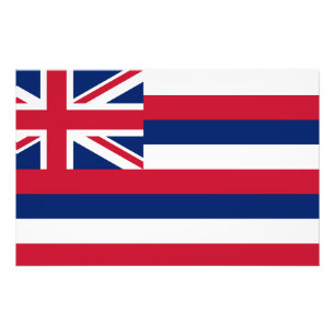 Staatsflagge Hawaii Fotodruck