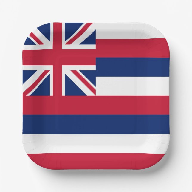 Staatsflagge Hawaii Pappteller (Vorderseite)