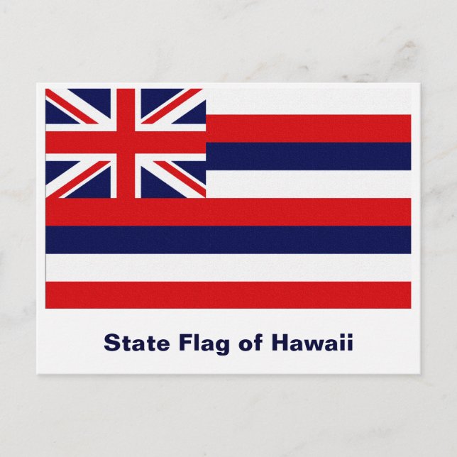 Staatsflagge Hawaii Postkarte (Vorderseite)