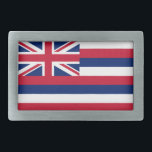 Staatsflagge Hawaii Rechteckige Gürtelschnalle<br><div class="desc">Patriotische Hawaii-Staatsflagge.</div>