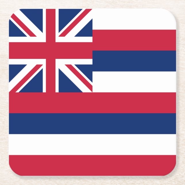 Staatsflagge Hawaii Rechteckiger Pappuntersetzer (Vorderseite)