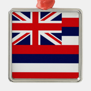 Staatsflagge Hawaii Silbernes Ornament