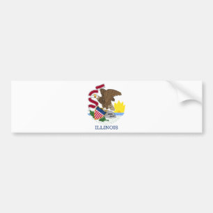 Staatsflagge Illinois Autoaufkleber