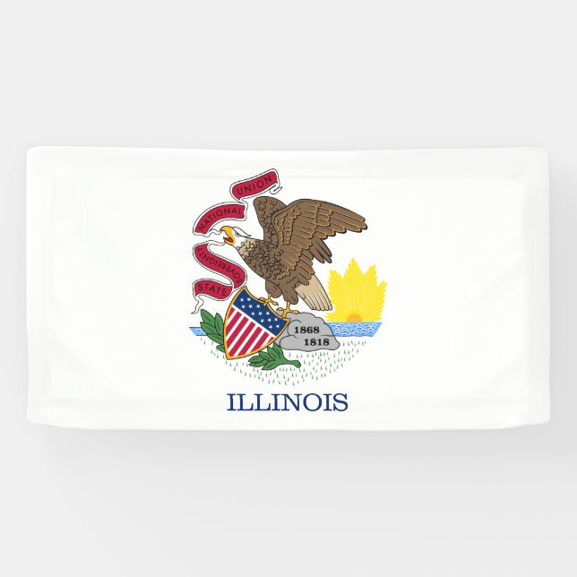 Staatsflagge Illinois Banner (Horizontal)
