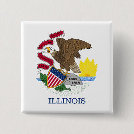 Staatsflagge Illinois Button
