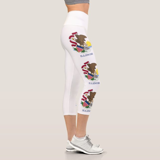 Staatsflagge Illinois Capri Leggings (Rechts)