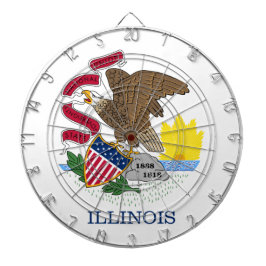 Staatsflagge Illinois Dartscheibe