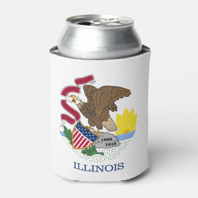 Staatsflagge Illinois Dosenkühler (Kanne Vorderseite)