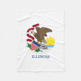 Staatsflagge Illinois Fleecedecke