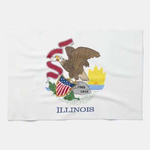 Staatsflagge Illinois Geschirrtuch