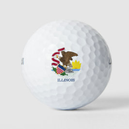Staatsflagge Illinois Golfball