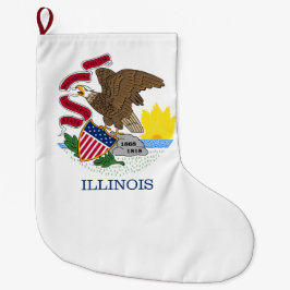 Staatsflagge Illinois Großer Weihnachtsstrumpf