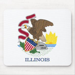 Staatsflagge Illinois Mousepad