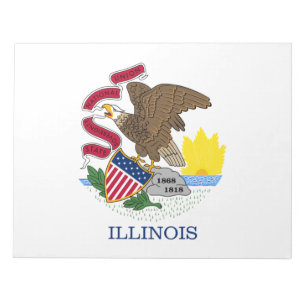 Staatsflagge Illinois Notizblock