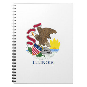 Staatsflagge Illinois Notizblock
