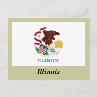 Staatsflagge Illinois Postkarte