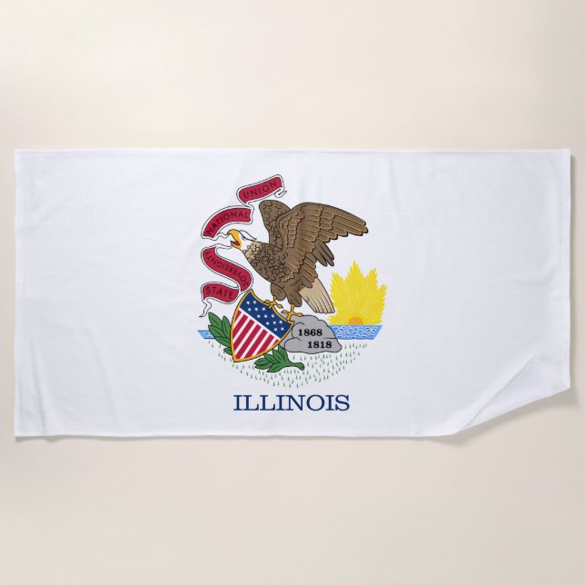 Staatsflagge Illinois Strandtuch (Vorderseite)