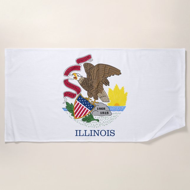 Staatsflagge Illinois Strandtuch (Vorderseite)