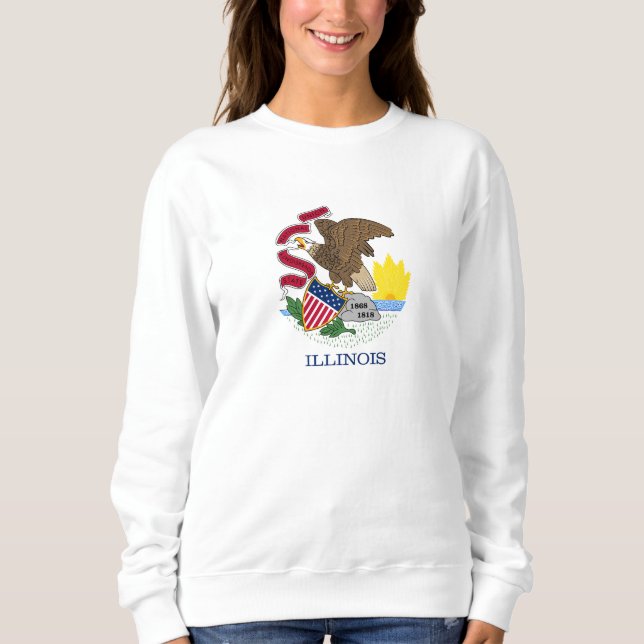 Staatsflagge Illinois Sweatshirt (Vorderseite)