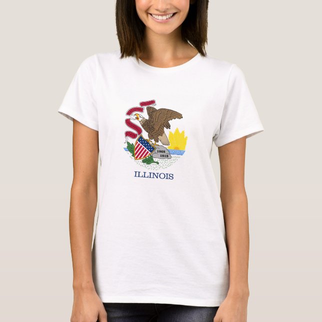 Staatsflagge Illinois T-Shirt (Vorderseite)