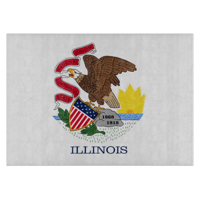 Staatsflagge Illinois, USA Schneidebrett (Vorderseite)