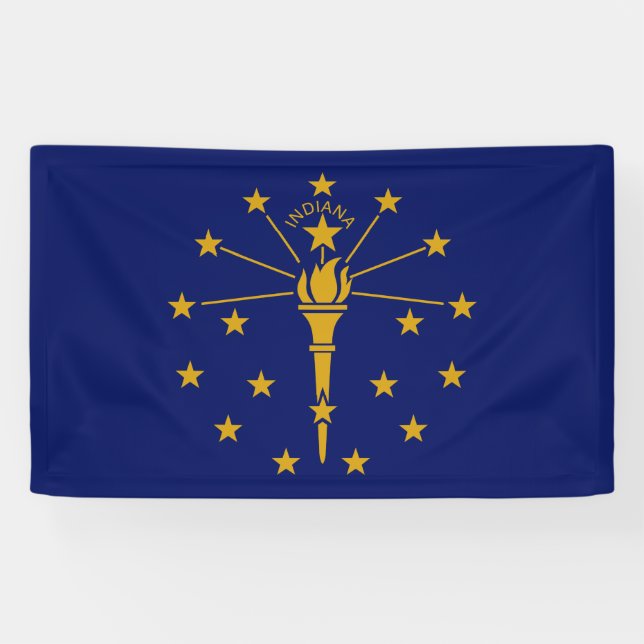 Staatsflagge in Indiana Banner (Horizontal)