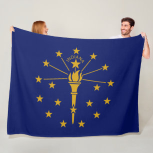Staatsflagge in Indiana Fleecedecke