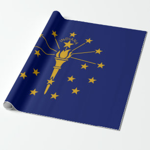 Staatsflagge in Indiana Geschenkpapier