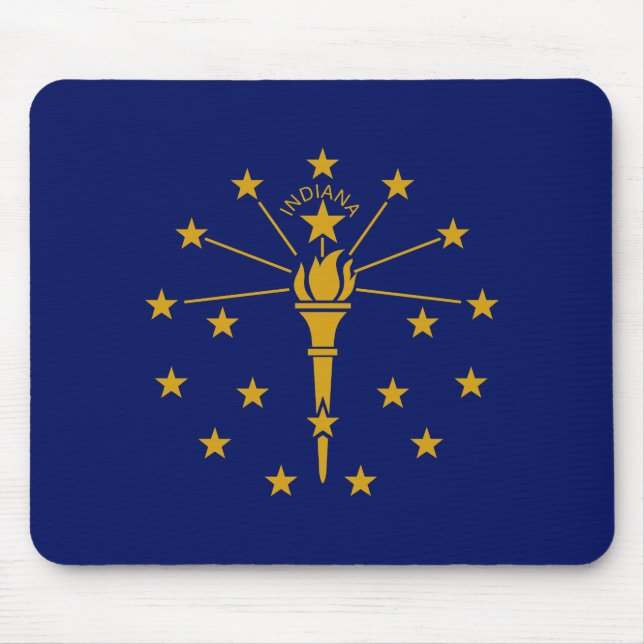 Staatsflagge in Indiana Mousepad (Vorne)