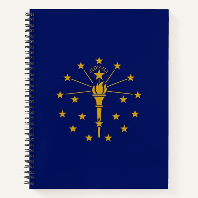 Staatsflagge in Indiana Notizbuch (Vorderseite)