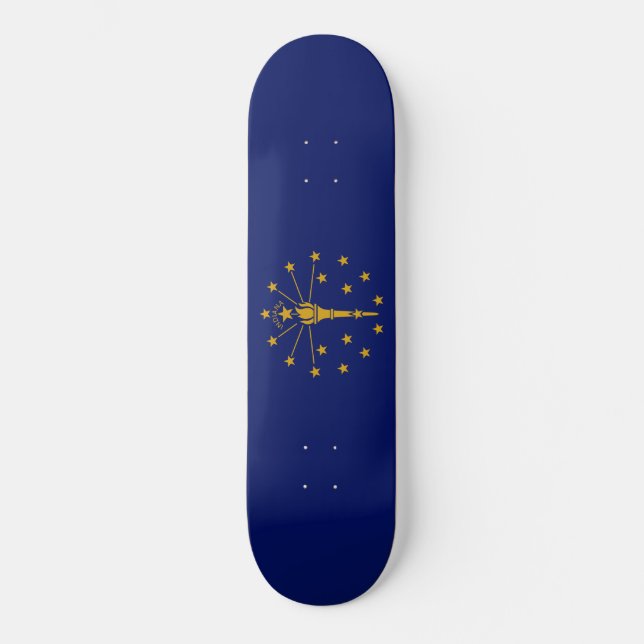 Staatsflagge in Indiana Skateboard (Vorderseite)