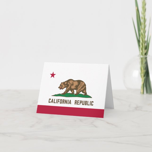 Staatsflagge in Kalifornien Karte (Vorderseite)