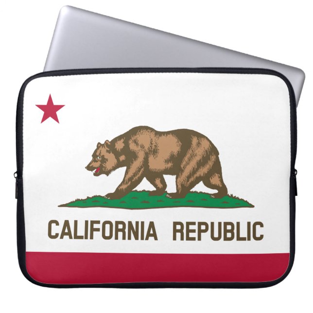 Staatsflagge in Kalifornien Laptopschutzhülle (Vorderseite)