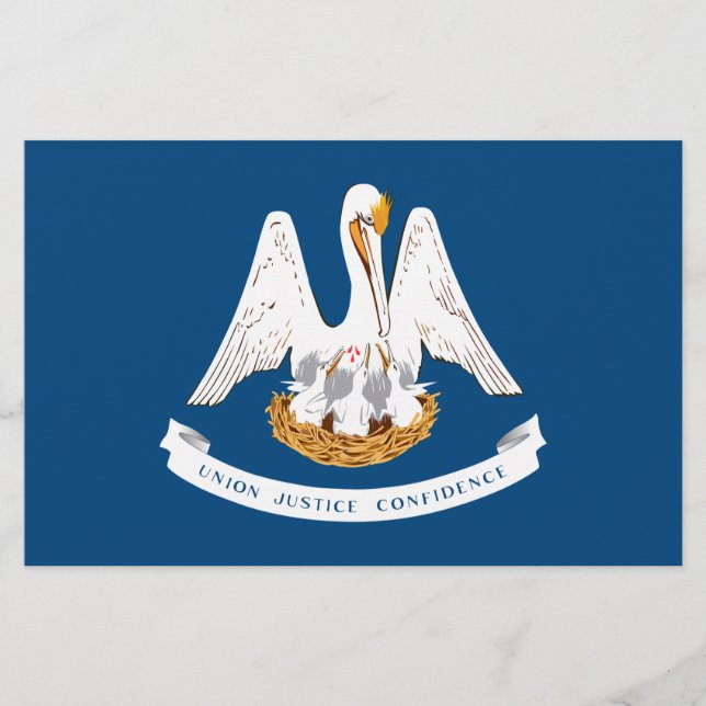 Staatsflagge in Louisiana Briefpapier (Vorderseite)