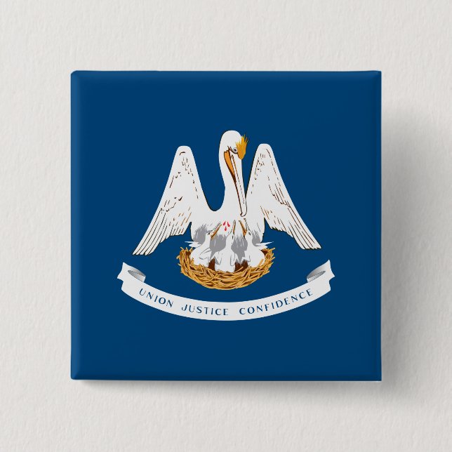 Staatsflagge in Louisiana Button (Vorderseite)