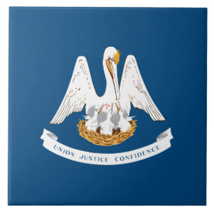 Staatsflagge in Louisiana Fliese