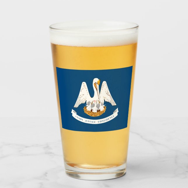 Staatsflagge in Louisiana Glas (Vorne (Gefüllt))