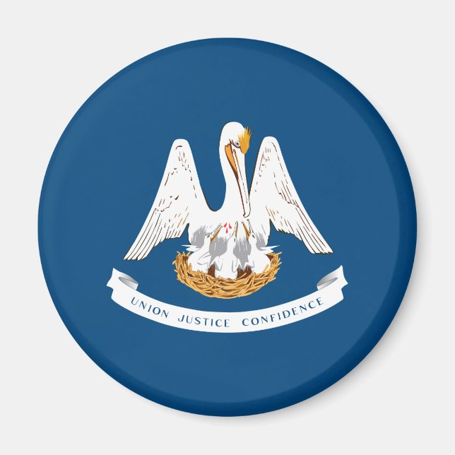 Staatsflagge in Louisiana Magnet (Vorne)